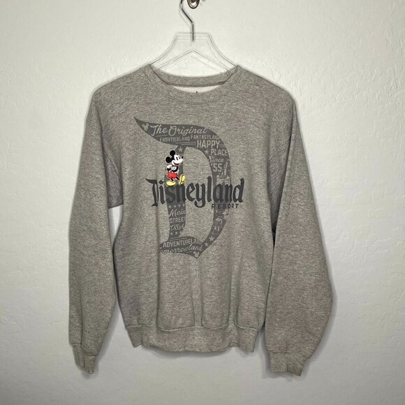 Disney Parks Tops - Disney Parks Disneyland Gray Mickey Mouse Pullover Sweater Unisex Size Small